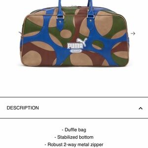 Puma SUPER KIDS STUDIOS Blue and Green Duffle Bag SOLD OUT